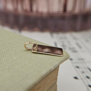 Micro Gold Tag Charm