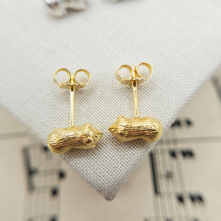 gold guinea pig studs
