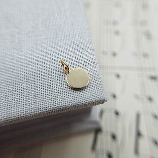 tiny gold disc charm