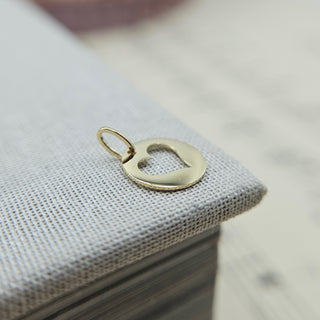 Dainty Gold Cutout Heart Disc