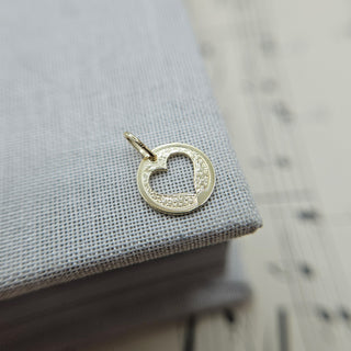 Dainty Gold Cutout Heart Disc