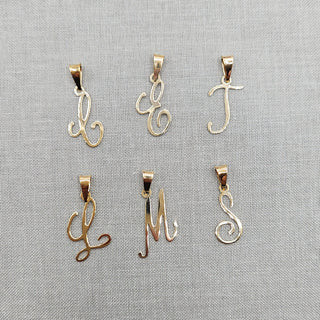 Initial pendants C, E, J, L M & S