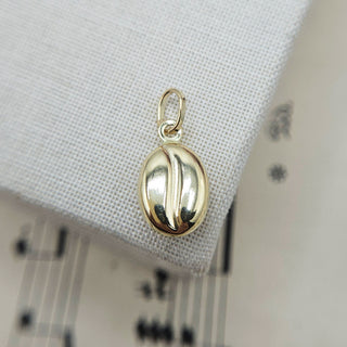 Small Gold Coffee Bean Pendant
