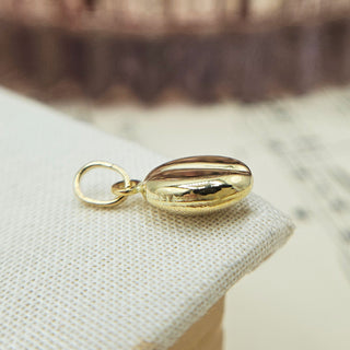 Small Gold Coffee Bean Pendant