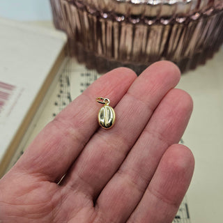 Small Gold Coffee Bean Pendant