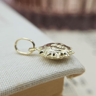 Small Gold Sun Charm Pendant