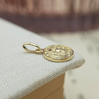 Micro Gold Aquarius Zodiac Pendant