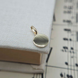 Micro Gold Round St Christopher Charm