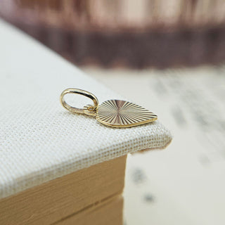 Mini Gold Starburst Heart Charm