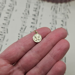 Micro Gold Pisces Zodiac Pendant