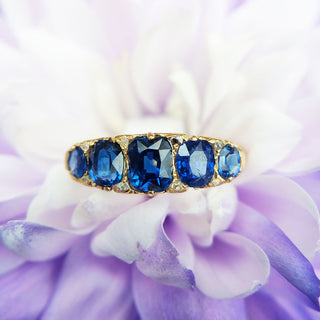 five stone sapphire ring