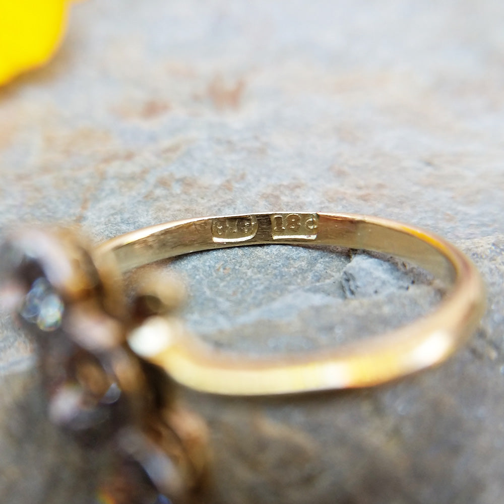 band stamped for 18ct gold
