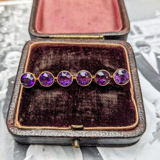 vintage amethyst brooch