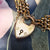 padlock bracelet on rose gold