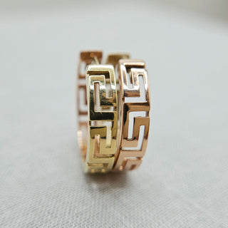 vintage two tone gold 14ct earrings