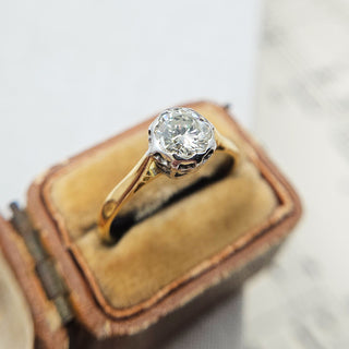 0.65ct diamond in vintage engagement ring