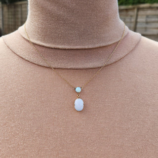 edwardian gold opal necklace