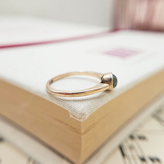 side profile of vintage 9K rose gold ring