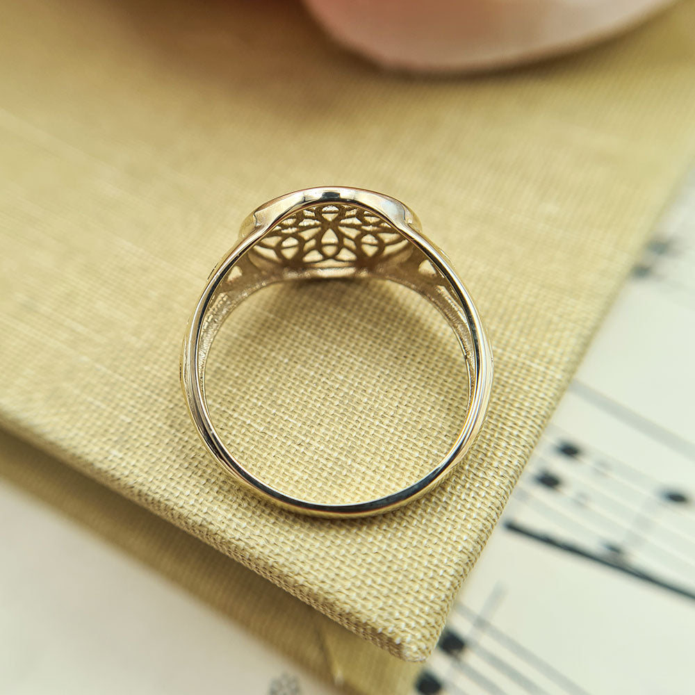 under gallery of gold Celtic women's ring