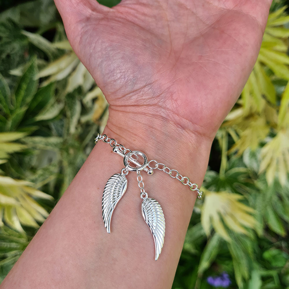 Angel Wings Bracelet Sterling Silver Guardian Angel Jewellery