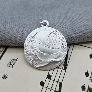 Sterling Silver St George Medal Pendant
