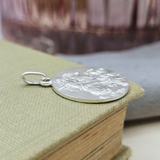 Sterling Silver St George Medal Pendant