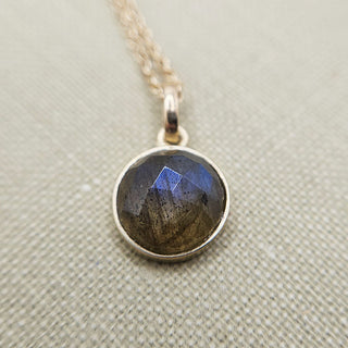 labradorite gold pendant necklace