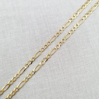 dainty gold figaro chain necklace