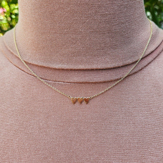 small gold heart pendant necklace