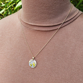 womens earth necklace in gold