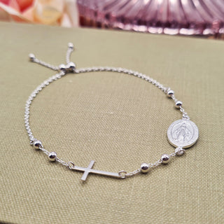 925 sterling silver rosary bracelet for women