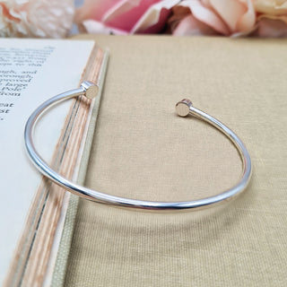 women's silver torque bangle