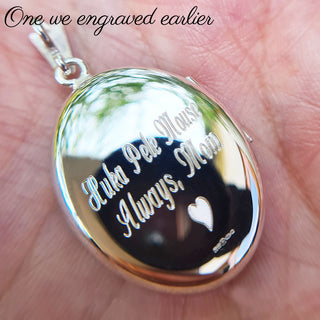 hummingbird locket engraved