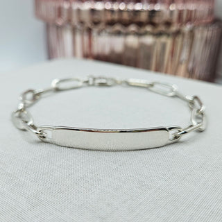 men's silver identity bracelet