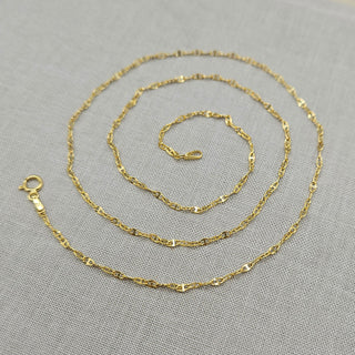 thin gold anchor chain for women