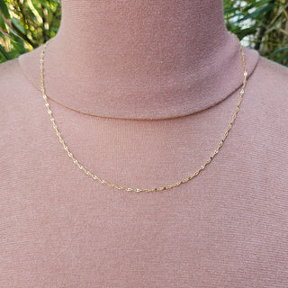 dainty gold chain with anchor mariner links