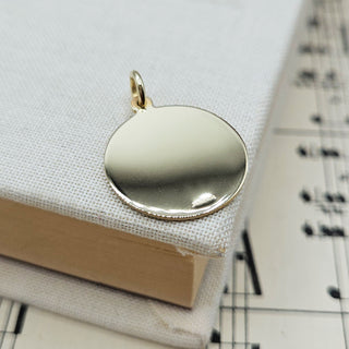 Solid 9ct Gold Round St Christopher Pendant | 1.7cm