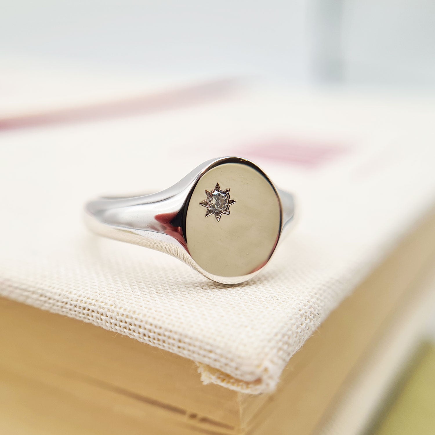 women's silver signet ring