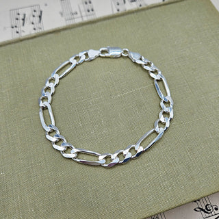 solid silver figaro braclet for gents