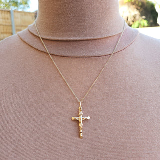 gold crucifix necklace