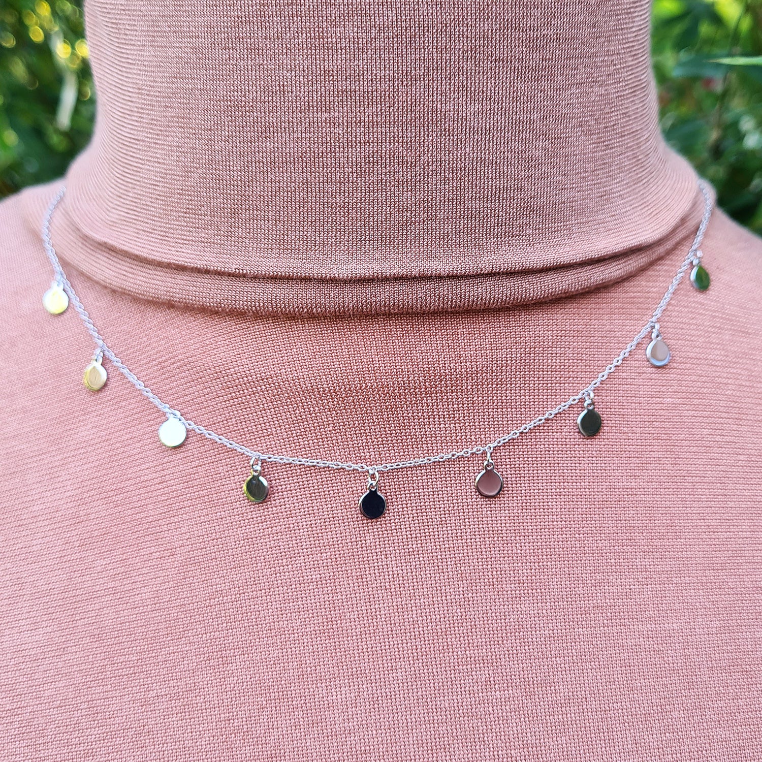 Sterling silver boho necklace sale