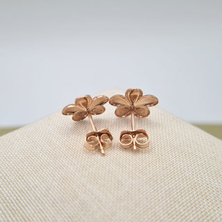 flower studs in 9K rose gold