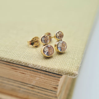 diamond look-a-like stud earrings