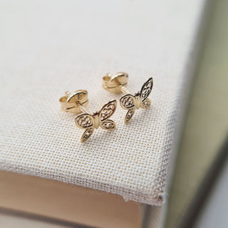 women's butterfly studs