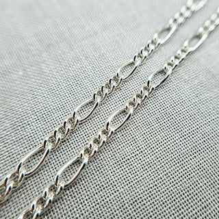 solid silver figaro chain for men and women