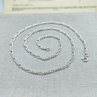 women's silver figaro chain