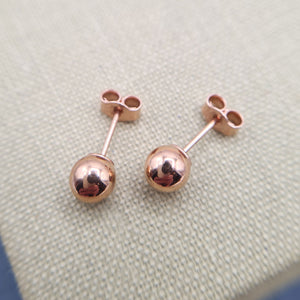women's rose gold sleeper stud earrings