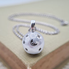 Silver hot sale orb necklace