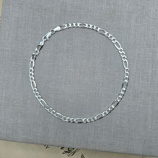 real silver 10 inch anklet