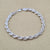 another view of ladies silver rope bracelet